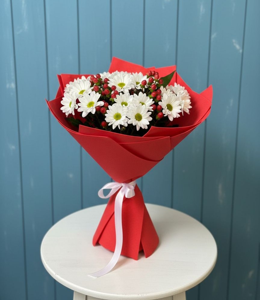 Букет цветов из: Хризантемы в Великом Новгороде