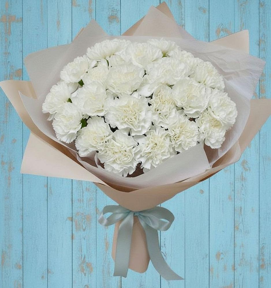 Букет цветов из: Гвоздики в Великом Новгороде