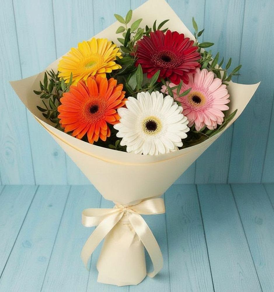 Букет цветов из: Герберы в Великом Новгороде