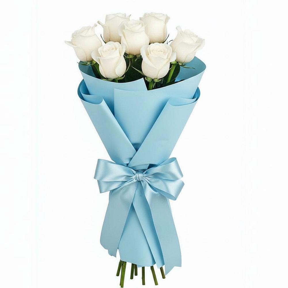 Букет 7 белых роз Проуд в Великом Новгороде