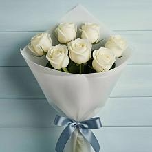 Букет 7 Белых роз Эдлесс Лав #REPLACE_PRED# Великом Новгороде