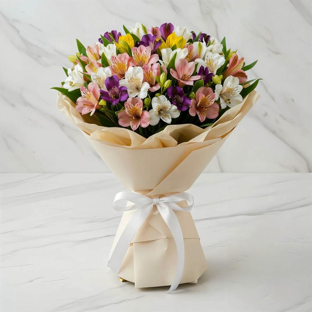 Букет цветов из: Альстромерии в Великом Новгороде