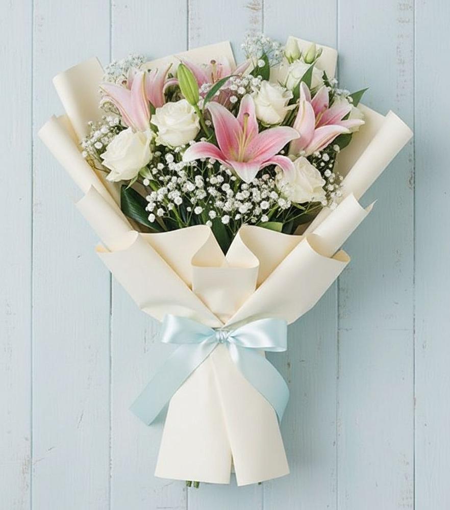 Букет цветов из: Лилии в Великом Новгороде