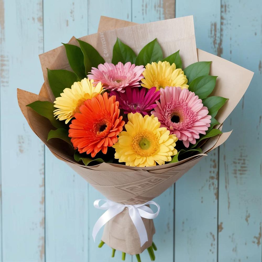 Букет цветов из: Герберы в Великом Новгороде