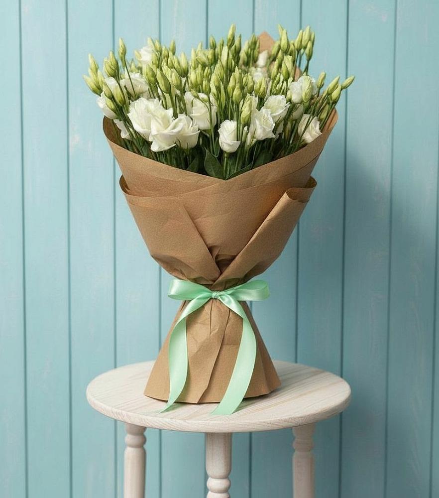 Букет цветов из: Лизиантусы в Великом Новгороде