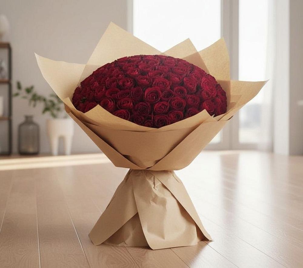 Букет 101 Красная роза в Великом Новгороде