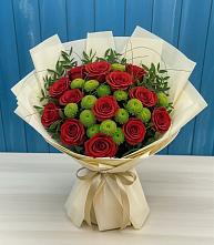 Букет цветов из:  Розы и Хризантемы в Великом Новгороде